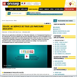 Folios, au service de tous les parcours éducatifs - Onisep