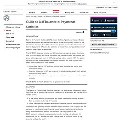 IMF Balance of Payments Statistics (BOPS) dataset guide