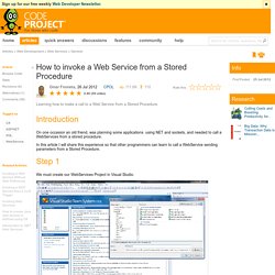 How to invoke a Web Service from a Stored Procedure