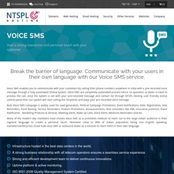 Voice SMS Service Provider in India [Automated Process]