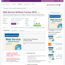 Web Service Software Factory 2010