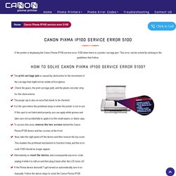 Canon PIXMA IP100 Service Error 5100