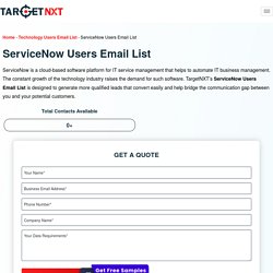 Companies that use ServiceNow - TargetNXT