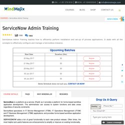 Live ServiceNow Admin Training Classes by ServiceNow Experts