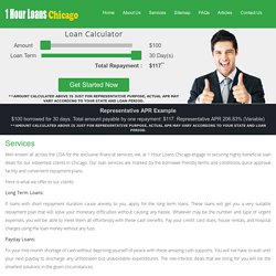 Services- 1 Hour Loans Chicago
