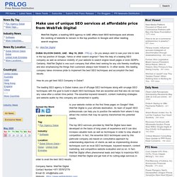 Make use of unique SEO services at affordable price from WebTek Digital