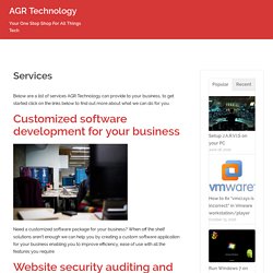 Services - AGR Technology