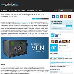 Best Free VPN Services To Anonymize IP & Secure Internet Connection