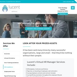 HR Manager Services Australia - Lucent Advisory