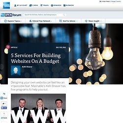 5 Services For Building Websites On A Budget