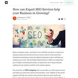 How can Expert SEO Services help your Business in Growing?