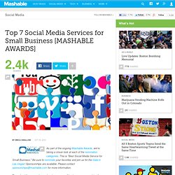 Top 7 Social Media Services for Small Business [MASHABLE AWARDS]