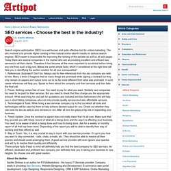 SEO services - Choose the best in the industry!
