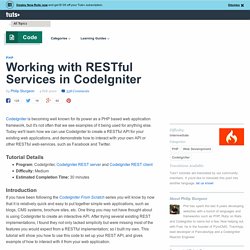 Working with RESTful Services in CodeIgniter