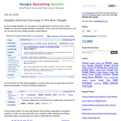 Google&#039;s Services Converge in the New iGoogle