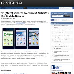 18 (More) Services to Convert Websites For Mobile Devices