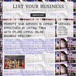 Promote Your Services In Cyprus Effectively By Listing Them With Xplore Cyprus Online Business Directory