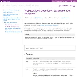 Web Services Description Language Tool (Wsdl.exe)