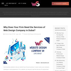 Why Does Your Firm Need the Services of Web Design Company in Dubai?