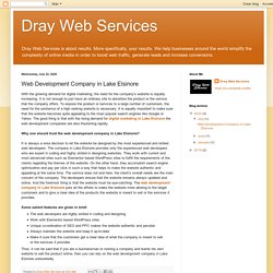 Dray Web Services: Web Development Company in Lake Elsinore