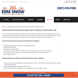 Snow Removal Services For Seniors In Edmonton - Discounts Available