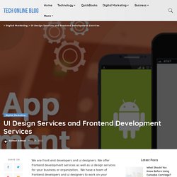 UI Design Services and Frontend Development Services