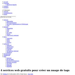 4 services web gratuits pour créer un nuage de tags