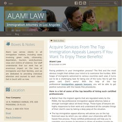 Acquire Services From The Top Immigration Appeals Lawyers If You Want To Enjoy These Benefits!