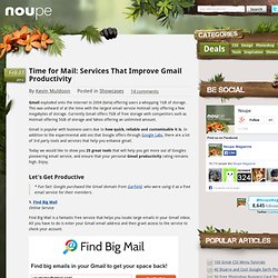 Time for Mail: Services That Improve Gmail Productivity