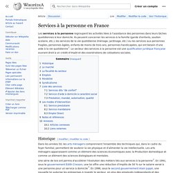 Services à la personne en France