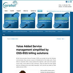 Value Added services management by OSS BSS Billing Solution