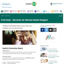 Singapore Mental Health Support (MHS) Hotline