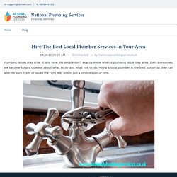 Hire The Best Local Plumber Services In Your Area
