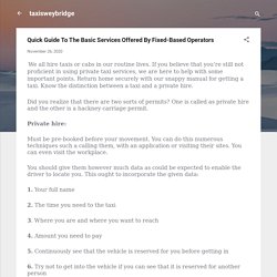 Quick Guide To The Basic Services Offered By Fixed-Based Operators