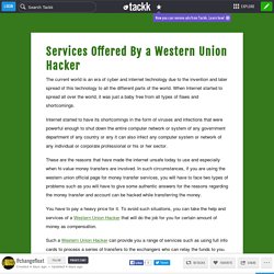 Services Offered By a Western Union Hacker