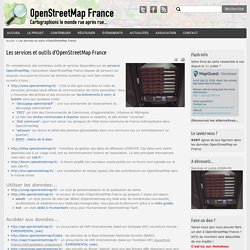 Les services et outils d'OpenStreetMap France
