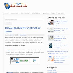 3 services pour héberger un site web sur Dropbox