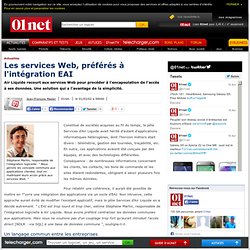 Les services Web, préférés à l'intégration EAI