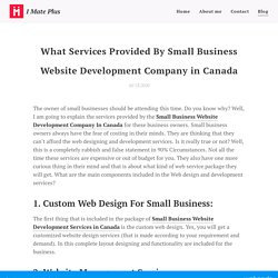 What Services Provided By Small Business Website Development Company in Canada