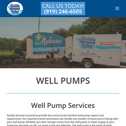 Mebane Well Pumps Services