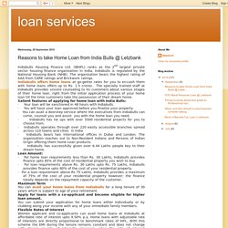loan services: Reasons to take Home Loan from India Bulls @ Letzbank