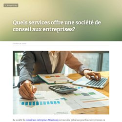 Quels services offre une société de conseil aux entreprises?