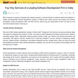 Four Key Services of a Leading Software Development Firm in India