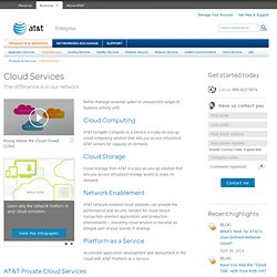Cloud Services, AT&T Cloud-based Solutions, Enterprise Cloud Services