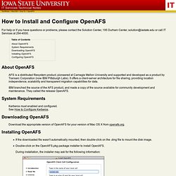 AIT Tech - Mac OS X How To: OpenAFS