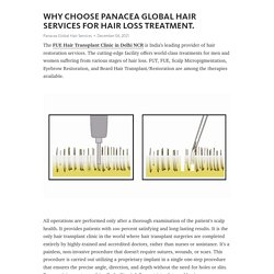 WHY CHOOSE PANACEA GLOBAL HAIR SERVICES FOR HAIR LOSS TREATMENT. – Telegraph