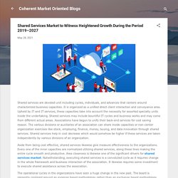 Shared Services Market to Witness Heightened Growth During the Period 2019–2027