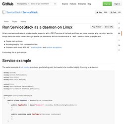 Run ServiceStack as a daemon on Linux · ServiceStack/ServiceStack Wiki