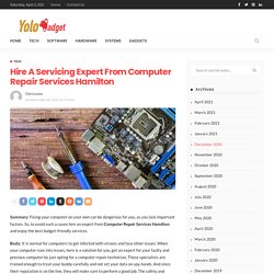 Hire A Servicing Expert From Computer Repair Services Hamilton