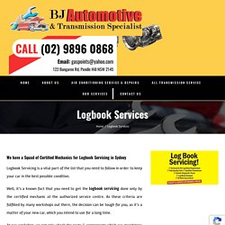 Car Logbook Servicing Pendle Hill, Parramatta, Girraween